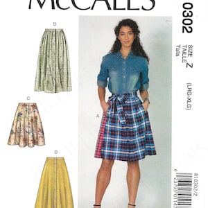 Uncut Mccalls sewing pattern 10302 7981 Misses' Skirts - McCall's M7981  Factory size xs-s-m L-XL Folded