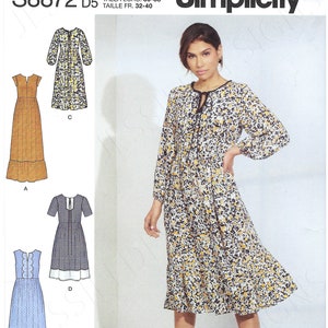 Uncut Simplicity 10115 S8872 8872 Sewing Pattern Misses Pullover Dress ...