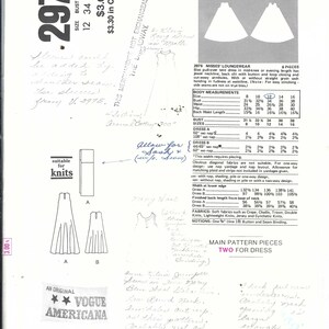 Uncut Vogue Sewing Pattern 2976 by Stan Herman Misses' Loungewear. Bias ...