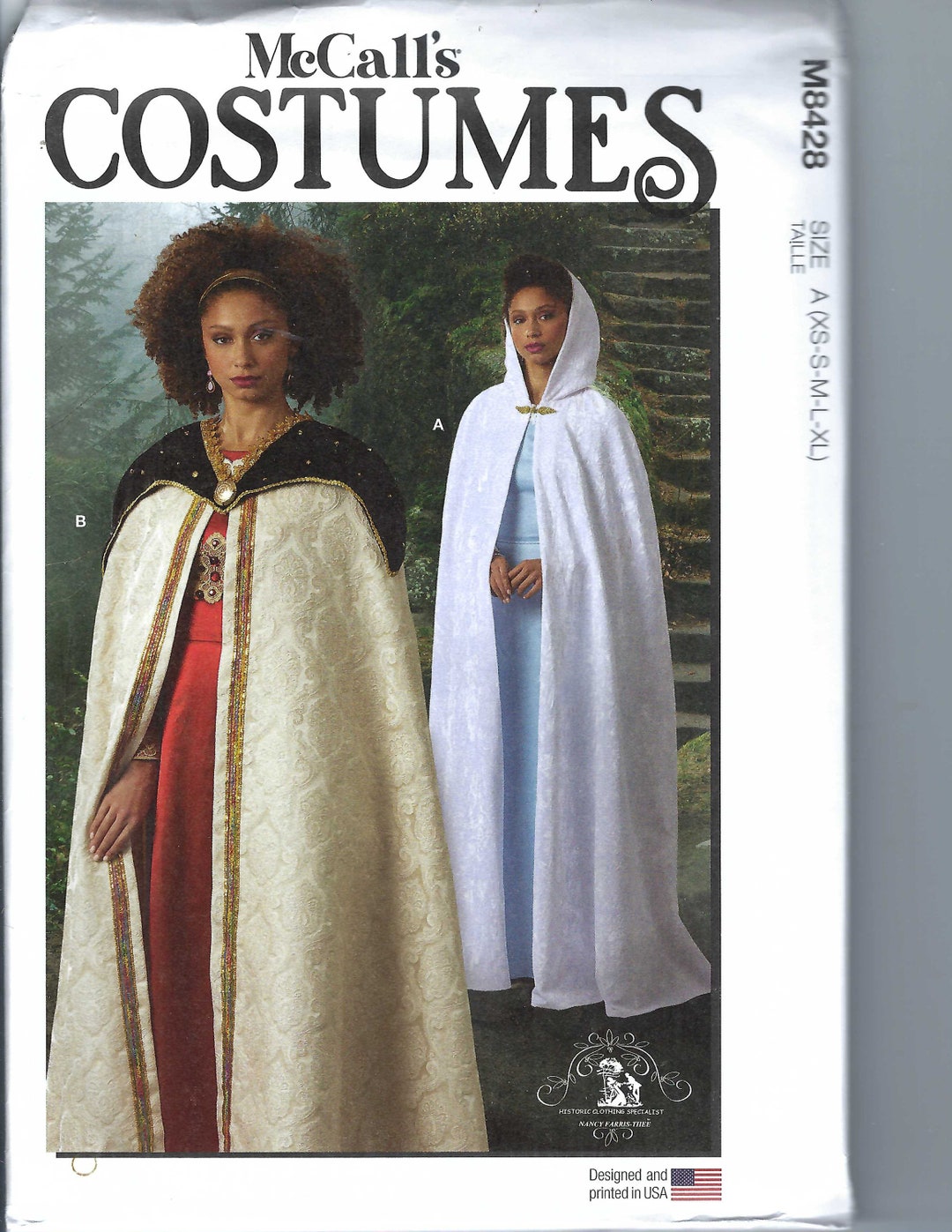 Uncut Mccalls Sewing Pattern Misses Cape Costume Mccall's 8428 Size Xs ...