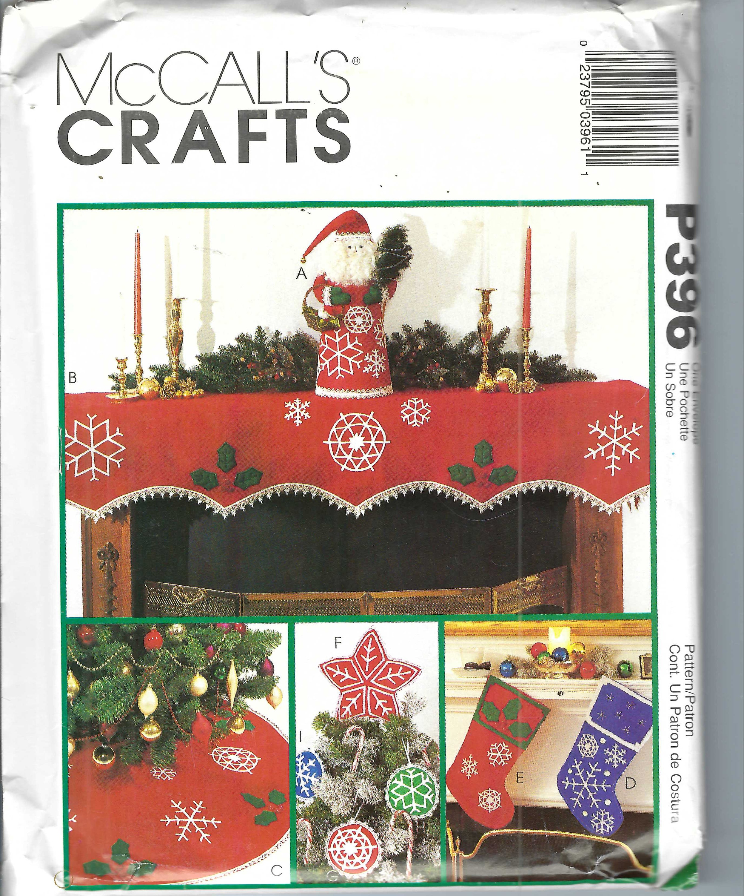UNCUT Vintage Mccalls Sewing Pattern 396 Christmas Decor, and Tree ...