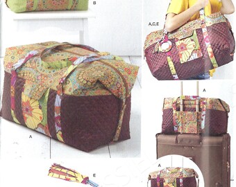 Uncut simplicity sewing Pattern 8710 Studio Cherie Luggage Bags, Key Ring, and Tassel Fob one size FF