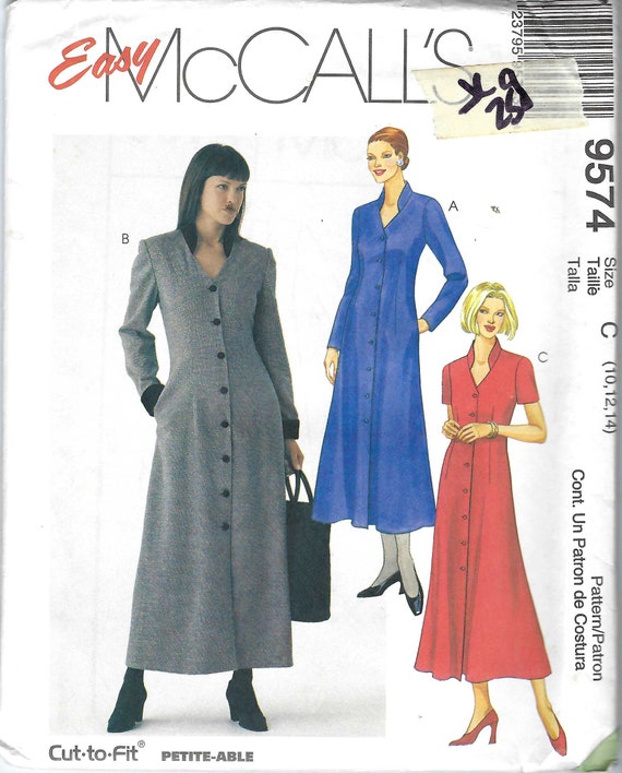 Uncut Mccalls Sewing Pattern 9574 Misses' Dress Size - Etsy