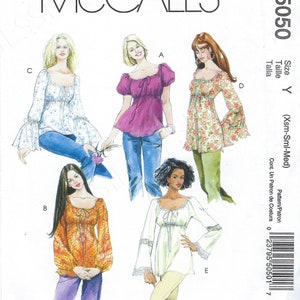 Uncut McCalls sewing patterns 11017 8112 10618 Womens Pullover Tops in 4  Variations Size Sm, Med, Lg, X Lg, Xx Lg Factory Folded