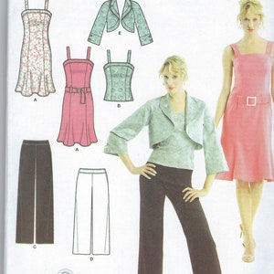 Uncut Simplicity Sewing Pattern 3797 Misses / Miss Petite Dress or Top, Pants in Two Lengths Size 6 8 10 12 14 14-22 FF