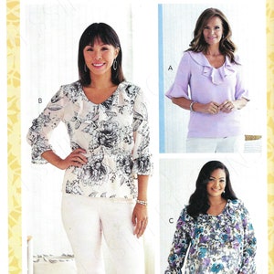 Butterick Sewing Pattern 6814 10956 Tops Blouses Size 8-16