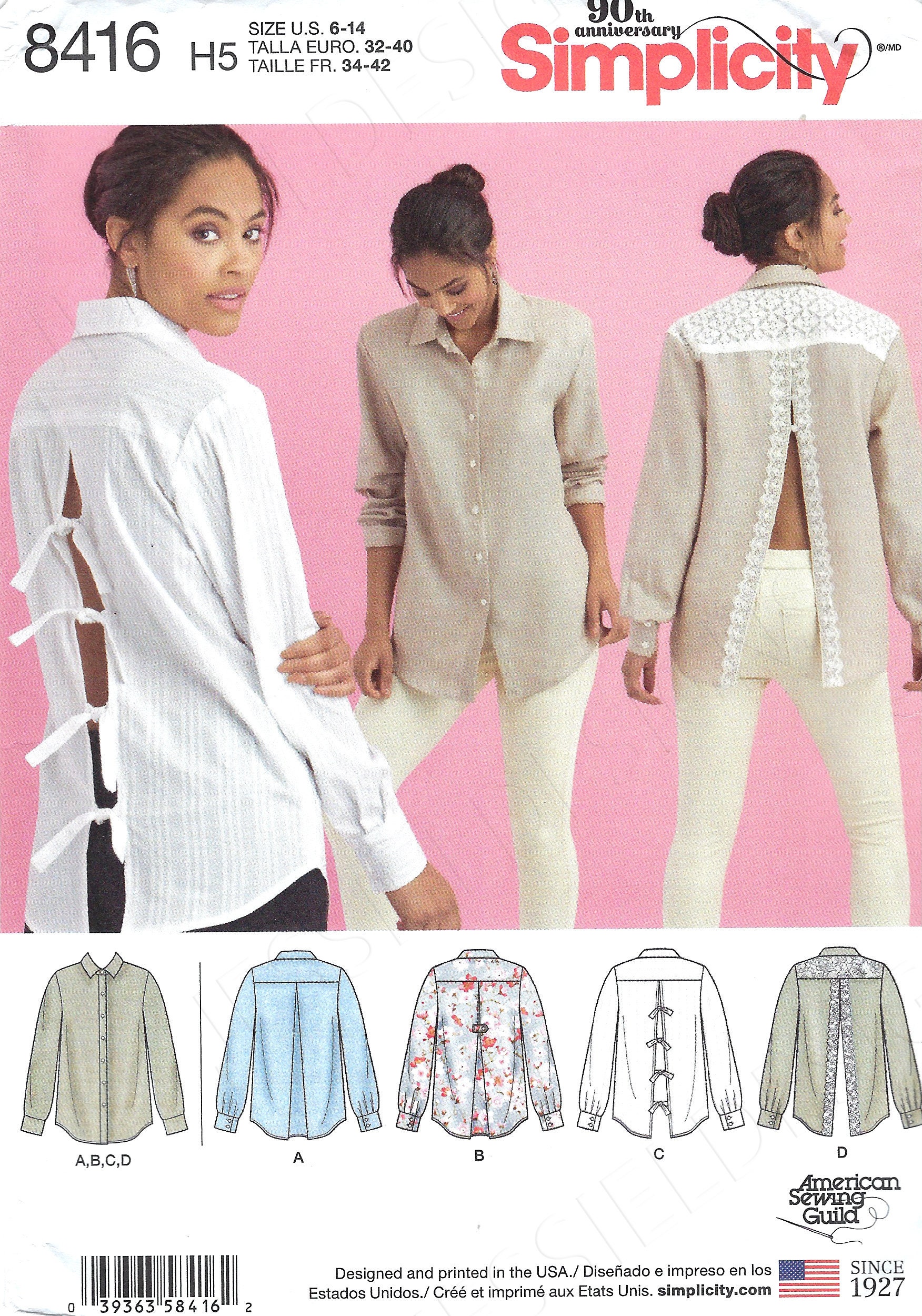 【NEW限定品】 Pattern Sewing Simplicity Uncut 8416 16-24 or 6-14 Size - リール
