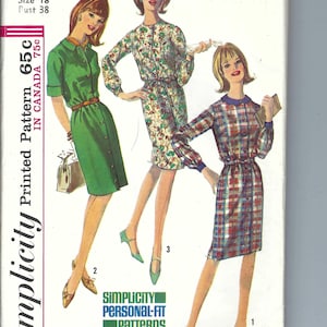 uncut vintage simplicity  Sewing Pattern 6079 Shirt-waist Dress size 18  FF