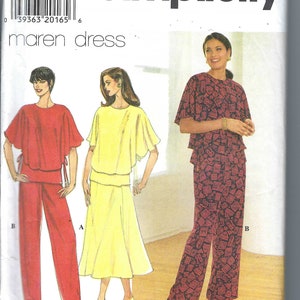 uncut vintage Simplicity sewing Pattern 7600 Simplicity Pattern Misses Lined Top Skirt Pants size XS-s-m FF