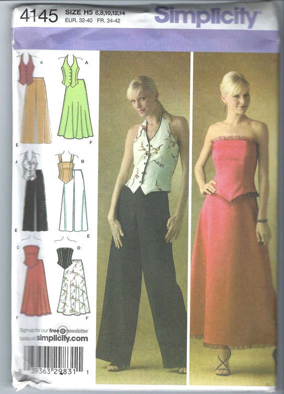 Uncut Simplicity Sewing Pattern Misses Misses Petite Evening Tops