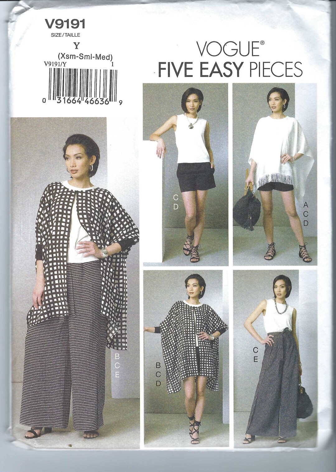 VOGUE PATTERNS 9191 ZZ,Misses Poncho,Top,Shorts and Pants,Sizes LRG-XXL, XLG : Buy Online at Best Price in KSA - Souq is now