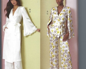 Uncut vogue sewing pattern 2020 Misses' Lounge Top, Robe and Pants size 8-16 18-26 FF
