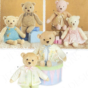 Uncut  simplicity sewing pattern 8155 Elaine Heigl Designs 21 1/2 in Stuffed Teddy Bears With Clothes one size FF