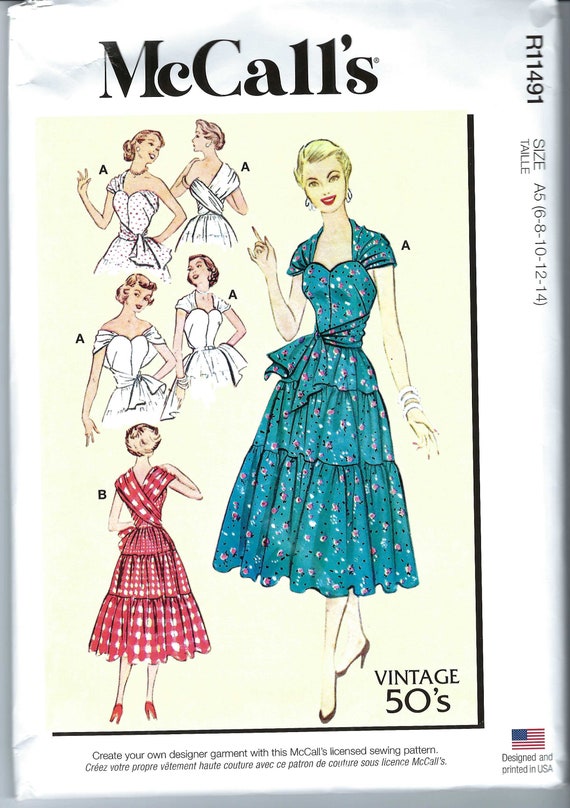 Uncut Mccalls Sewing Pattern 11491 8280 Women's Dress, Tiered Dress, 50s  Style Dress, Fit and Flare Dress, Formal Dress, Size 6-14 16-24 FF - Etsy