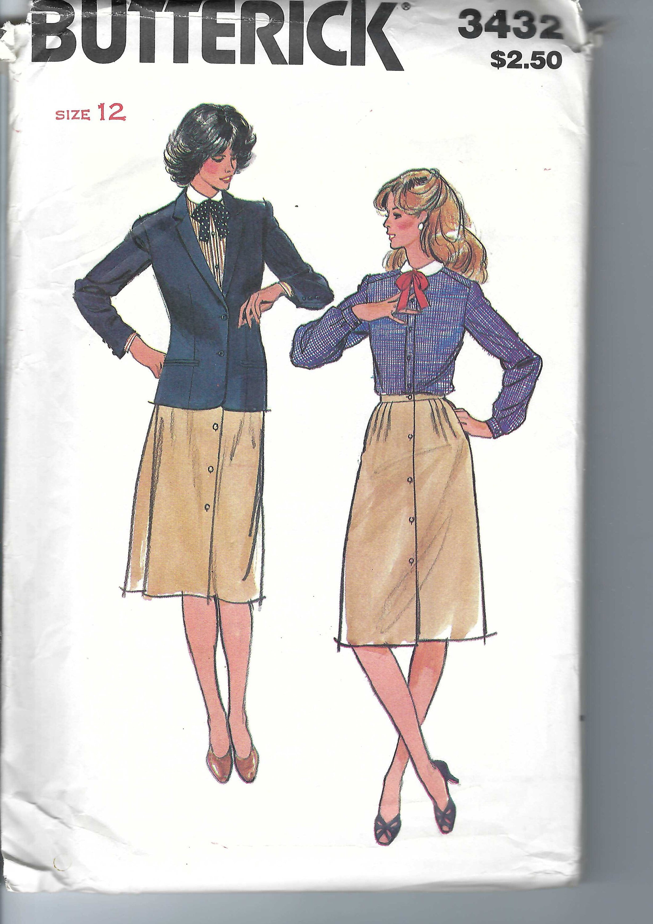Uncut Vintage Butterick Sewing Pattern 3432 From 1984: Misses' Jacket ...