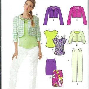 Uncut New Look Schnittmuster 6194 Misses Cropped Jacke Top Hose Rock Grösse 10-52
