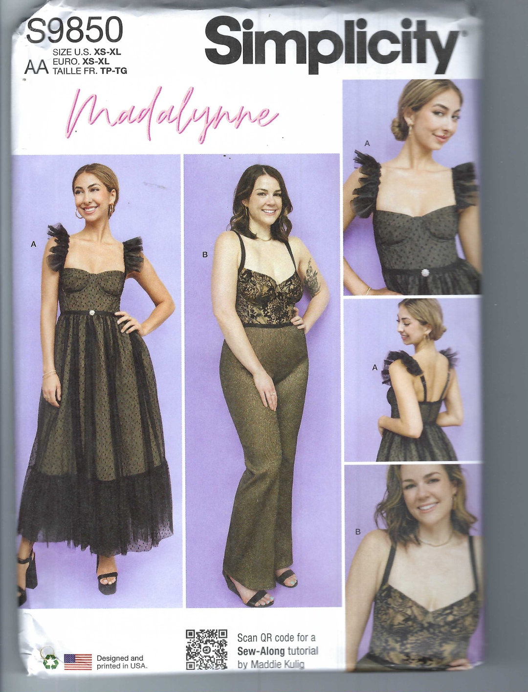 Simplicity 720 Uncut Simplicity Sewing Pattern 11977 9850 Womens Dress Jumpsuit Size ...