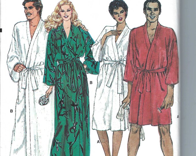 Uncut Vintage Vogue Sewing Pattern Unisex Robe Pattern 8155, Very Easy ...