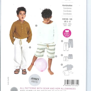 Uncut Burda sewing pattern Children&#39;s Pants and Top Burda Style Sewing Pattern 9261 size 3-8 FF