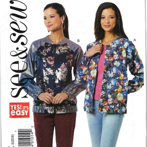 See & Sew B6618 Misses' Baseball Styled Jackets Size (6-22