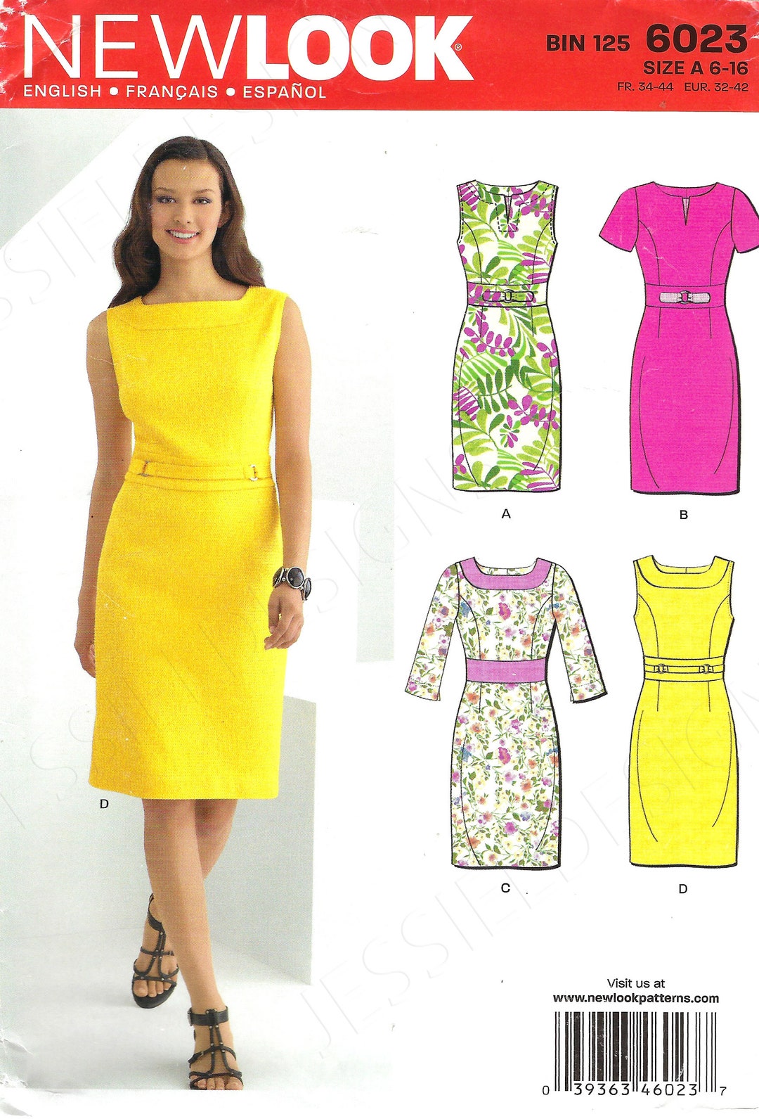 Uncut New Look Sewing Pattern 6023 Dress Pattern SZ 6-16 FF - Etsy