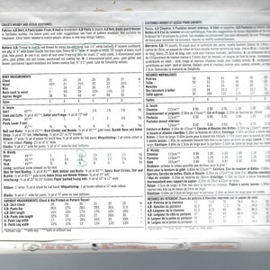 May include: A sewing pattern for children's Woody and Jessie costumes from Disney's Toy Story. The pattern includes instructions for making a shirt, vest, pants, and boots. The pattern is for sizes 3-8. The pattern includes a list of materials and measurements.