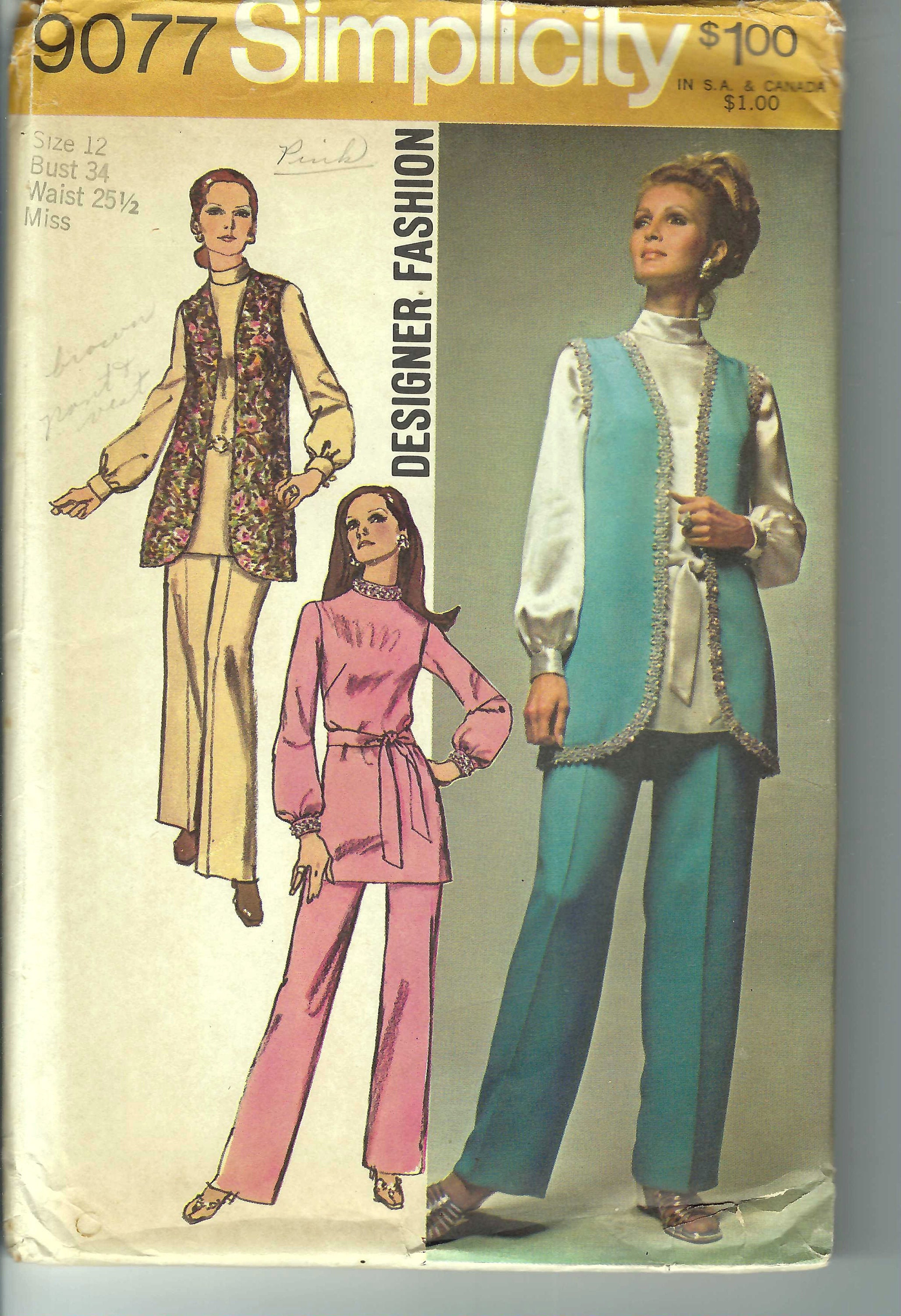 Uncut Vintage Simplicity Sewing Pattern 9077 - Junior Coordinates ...