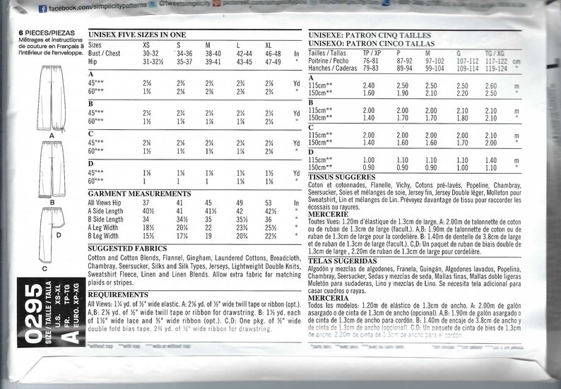 Burda Easy Sewing Pattern 7230 - Unisex Casual Sweat Pants For Men & Women