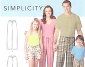 Uncut Simplicity Sewing Pattern 11061 10693 9127 S9127 1520 Unisex Sleepwear size XS-L XS-Xl FF