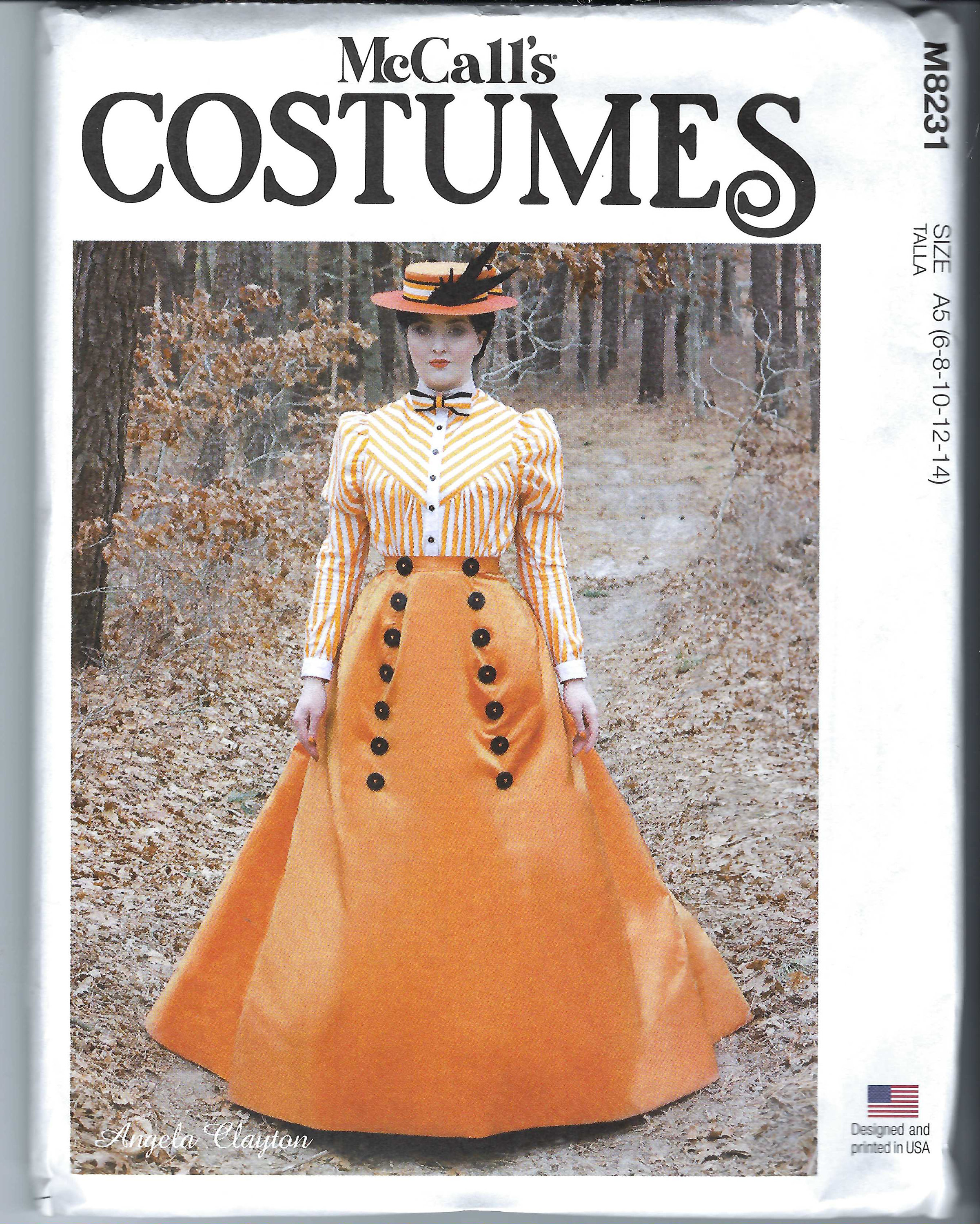 Uncut Mccalls Sewing Patterns 8231 1890s Blouse Waist Skirt