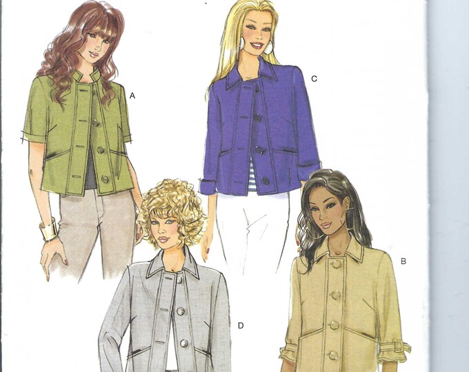Uncut Butterick Sewing Pattern JACKET Butterick 5617 Loose Fitting ...
