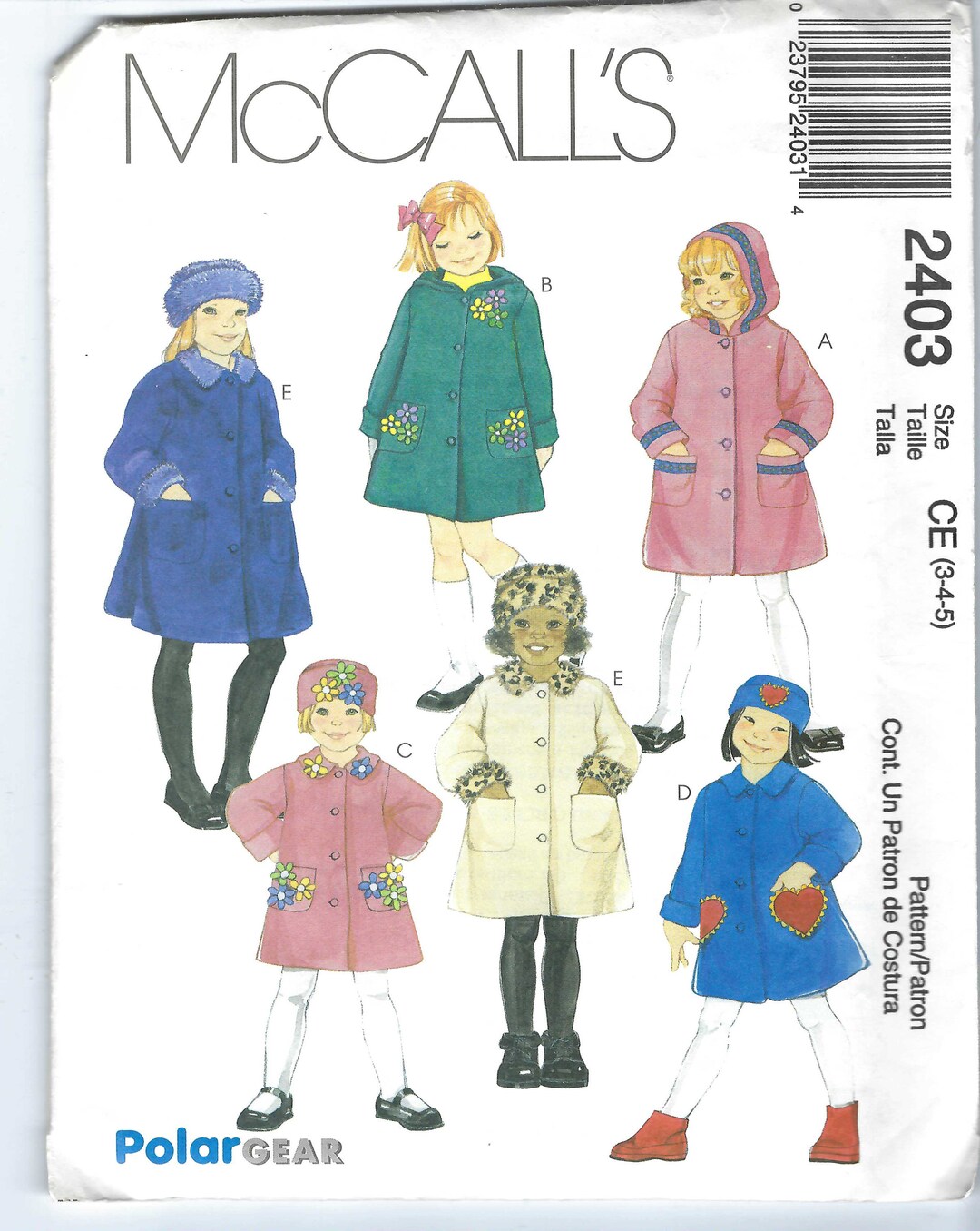 Uncut Vintage Mccalls Sewing Pattern 2403 Pattern Girls - Etsy