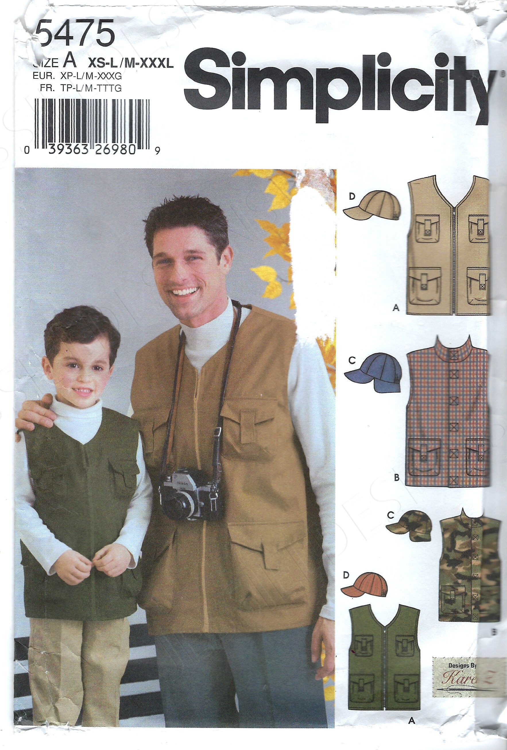 mens hunting vest sewing pattern