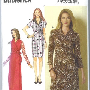 Uncut Butterick Sewing Pattern Misses Wrap Dress Sewing Pattern 6128 ...
