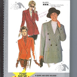 Rare Uncut vintage burda Sewing Pattern 3646 burda misses jacket size 8-18 FF