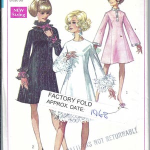Uncut Simplicity Sewing Pattern 7914 Misses 1968 A Line Princess Party Dress Size 14