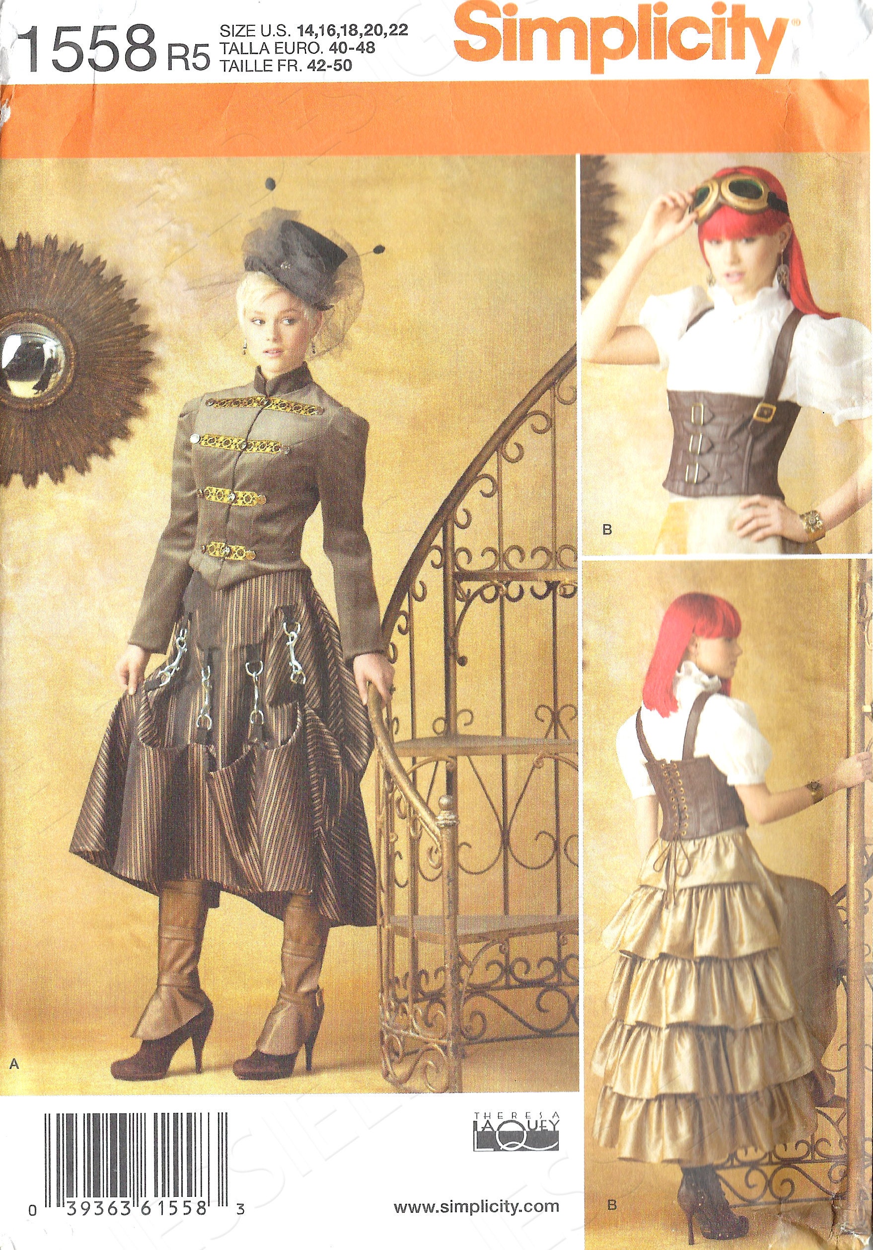 Simplicity Steampunk Pattern UNCUT Simplicity Sewing Pattern 199 787 1558 Steampunk Ladies Outfit ...