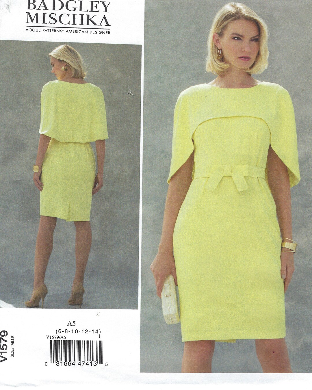 Uncut Vogue Sewing Pattern 1579 Misses' / Misses' Petite Dress Size 6-8 ...