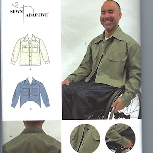 Uncut Simplicity Sewing Pattern 12140 3019 Unisex Adaptive Shacket size xs-xl FF