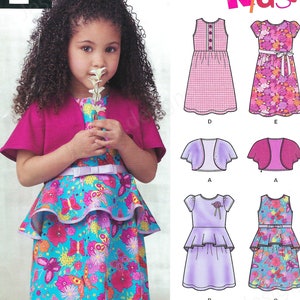 Uncut New Look Sewing Pattern 6238 Girls Dress and Bolero Jacket Size 3 ...