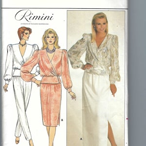 Unbeschnittenes vintage Butterick Schnittmuster 3604 Butterick Vintage Nähmuster Misses Top Rock Hose größe 29