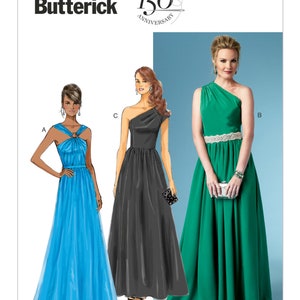 Uncut Butterick Sewing Pattern B5987 5987 Misses' Gathered Floor-Length Dresses size 8-10-12-14-1616-24 FF