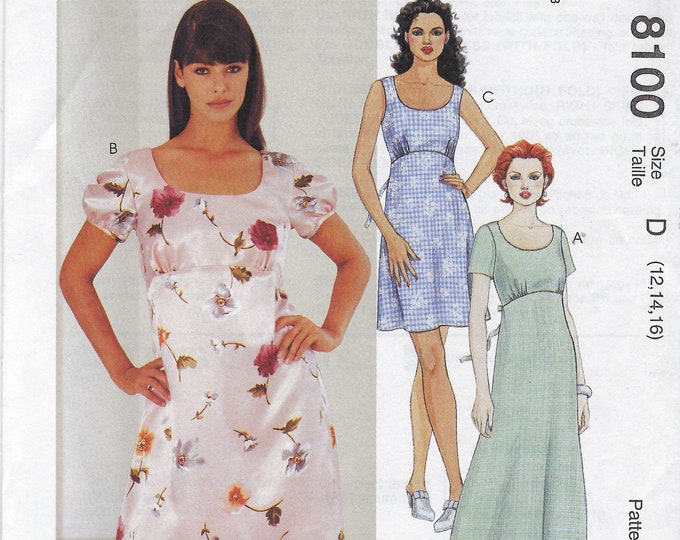 Uncut Vintage Mccalls Sewing Pattern 8100 Dress in Two Lengths Size 4-6 ...