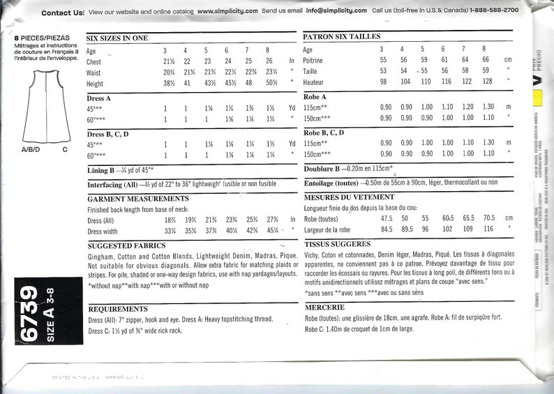 Uncut New Look Sewing Pattern 6739 Sewing Pattern Kids 1 Hour Easy