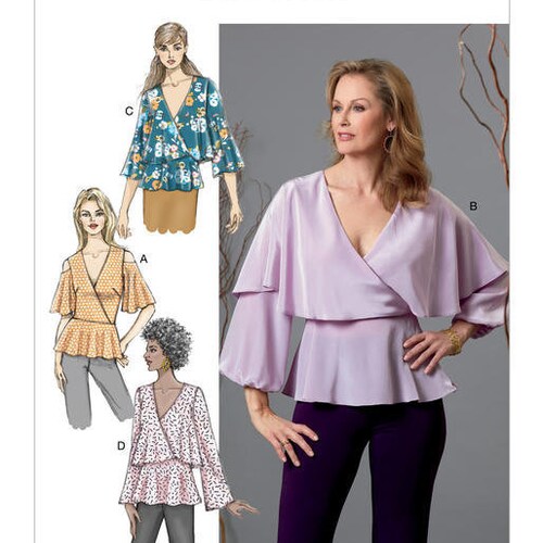 Ladies Casual Jersey Top SEWING PATTERN With Cowl Neckline and Etsy