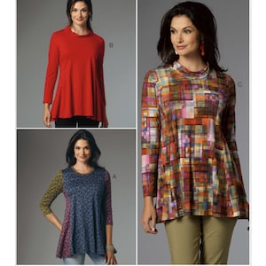 Uncut butterick Sewing Pattern B6136 6136 Misses&#39; Fit and Flare Tunics size XS-S-M L-XL-Xxl FF