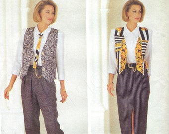 UNCUT Pants Vest Tie Sizes 12-14-16 Misses Fast /& Easy Wardrobe Shirt Vintage 1993 Butterick Pattern 6682 Skirt FF