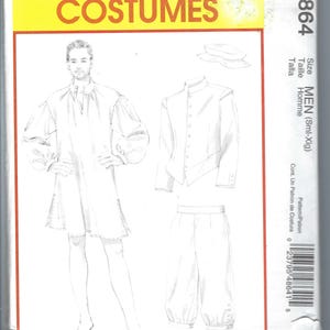 UNCUT McCall&#39;s sewing pattern Men&#39;s Colonial Costume Pattern 4864 Size S-XL  FF
