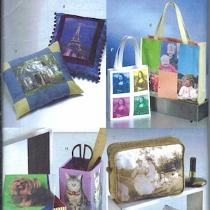 Uncut Vogue Sewing Pattern 8106 Computer Printed fabric item Pillow Case Tote