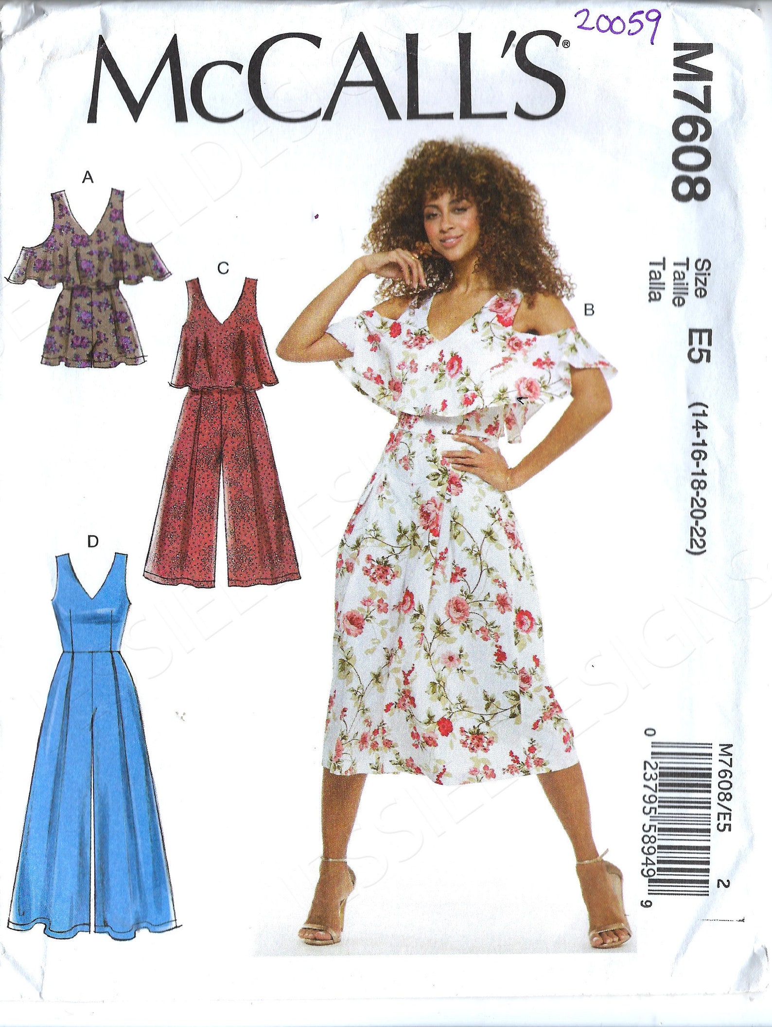 Uncut Mccalls Sewing Pattern 524 7608 Misses Romper/jumpsuit - Etsy